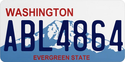 WA license plate ABL4864