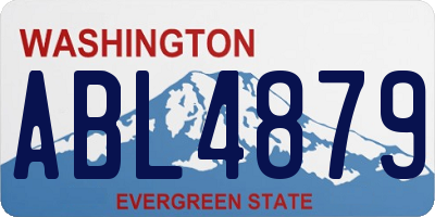 WA license plate ABL4879