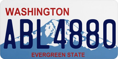 WA license plate ABL4880