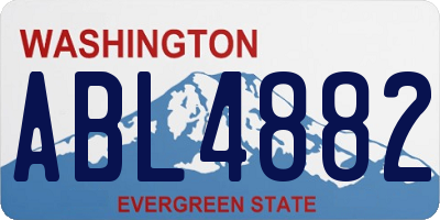 WA license plate ABL4882