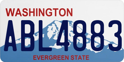 WA license plate ABL4883
