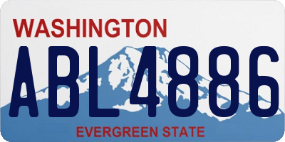 WA license plate ABL4886