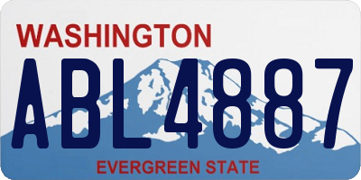 WA license plate ABL4887
