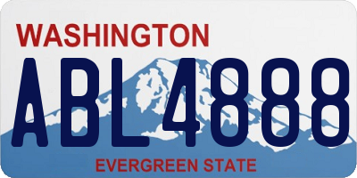 WA license plate ABL4888