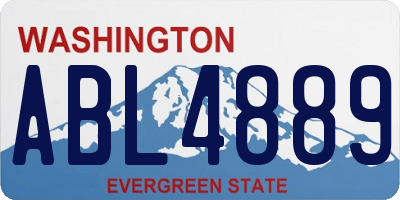 WA license plate ABL4889