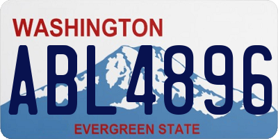 WA license plate ABL4896