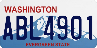 WA license plate ABL4901