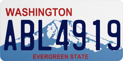 WA license plate ABL4919