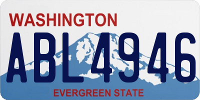 WA license plate ABL4946