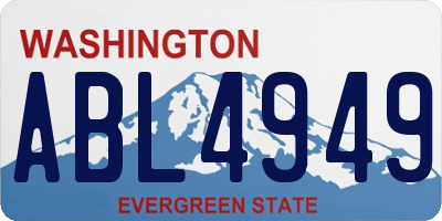 WA license plate ABL4949