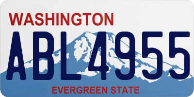 WA license plate ABL4955