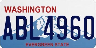 WA license plate ABL4960