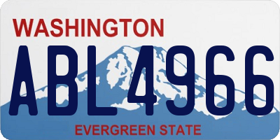 WA license plate ABL4966