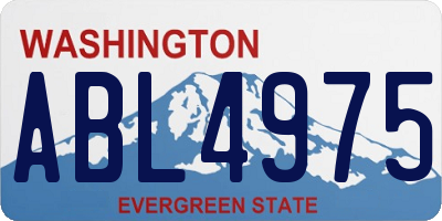 WA license plate ABL4975