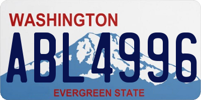 WA license plate ABL4996