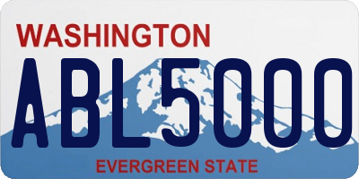 WA license plate ABL5000