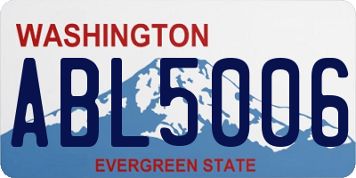 WA license plate ABL5006
