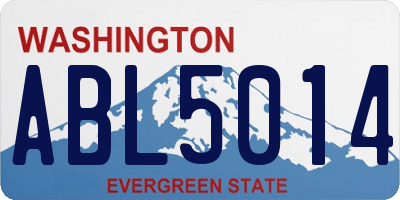 WA license plate ABL5014