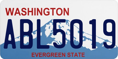 WA license plate ABL5019