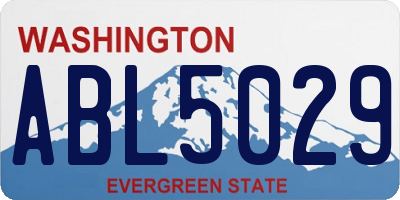 WA license plate ABL5029
