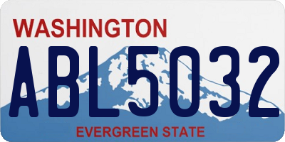 WA license plate ABL5032