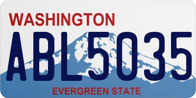 WA license plate ABL5035