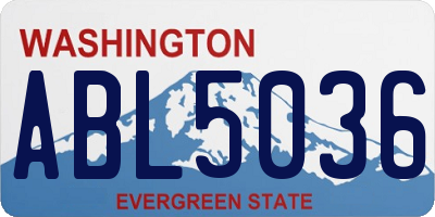 WA license plate ABL5036