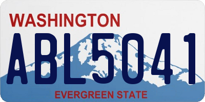 WA license plate ABL5041