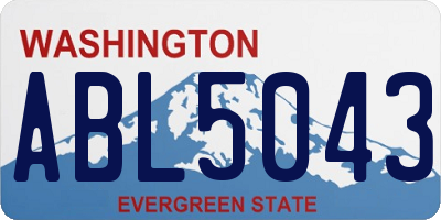 WA license plate ABL5043