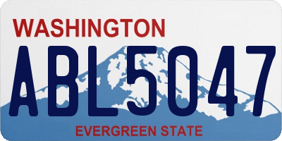 WA license plate ABL5047