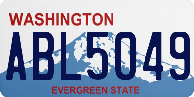 WA license plate ABL5049