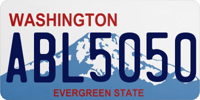 WA license plate ABL5050