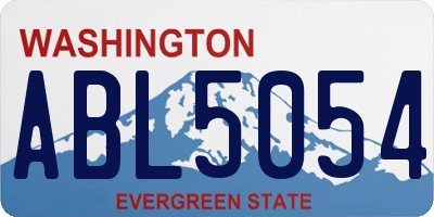 WA license plate ABL5054