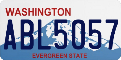 WA license plate ABL5057