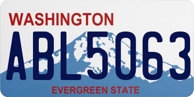 WA license plate ABL5063