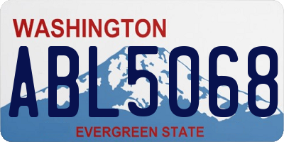 WA license plate ABL5068