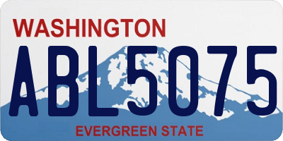 WA license plate ABL5075