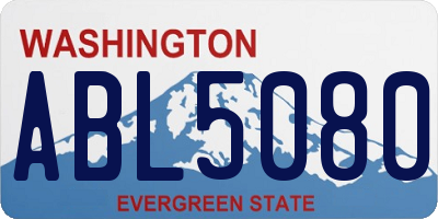 WA license plate ABL5080