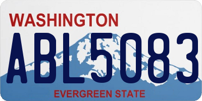 WA license plate ABL5083