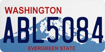 WA license plate ABL5084