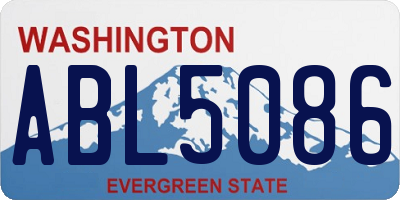 WA license plate ABL5086