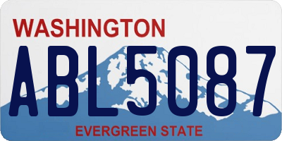 WA license plate ABL5087