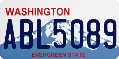 WA license plate ABL5089
