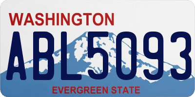 WA license plate ABL5093
