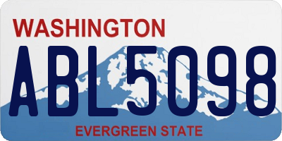 WA license plate ABL5098