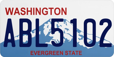 WA license plate ABL5102