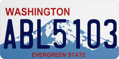 WA license plate ABL5103