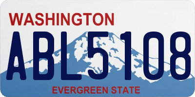 WA license plate ABL5108