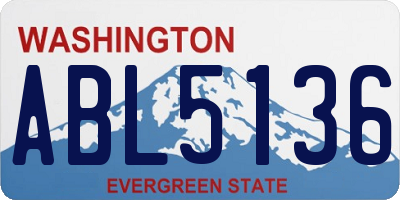 WA license plate ABL5136