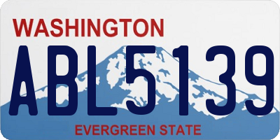 WA license plate ABL5139